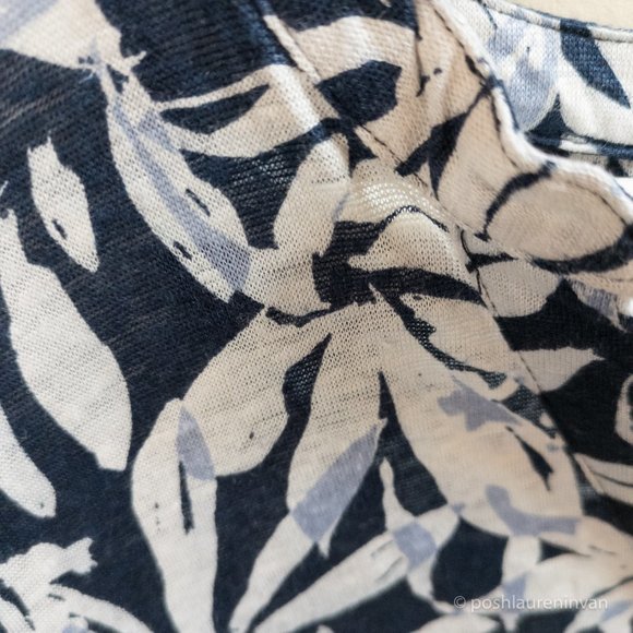 Monsoon 100% Linen Knit Top – Blue / Floral Print – US 6 - Picture 8 of 14